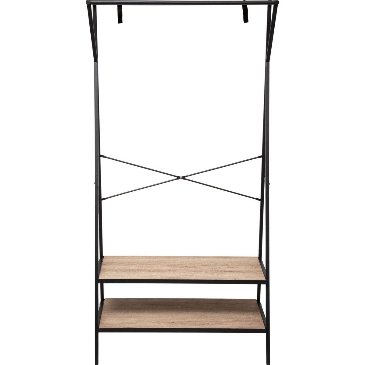 FIVE Porte-manteaux design industriel Jano - L. 80 x H. 160 cm - Noir