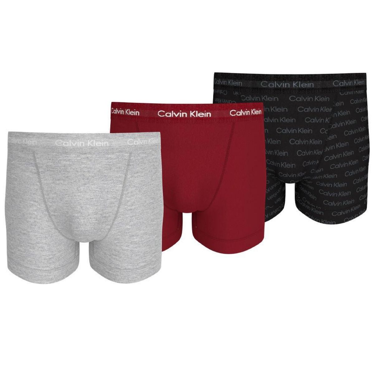 CALVIN KLEIN JEANS 3xBoxers Gris//Noir Homme Calvin Klein Jeans Trunk