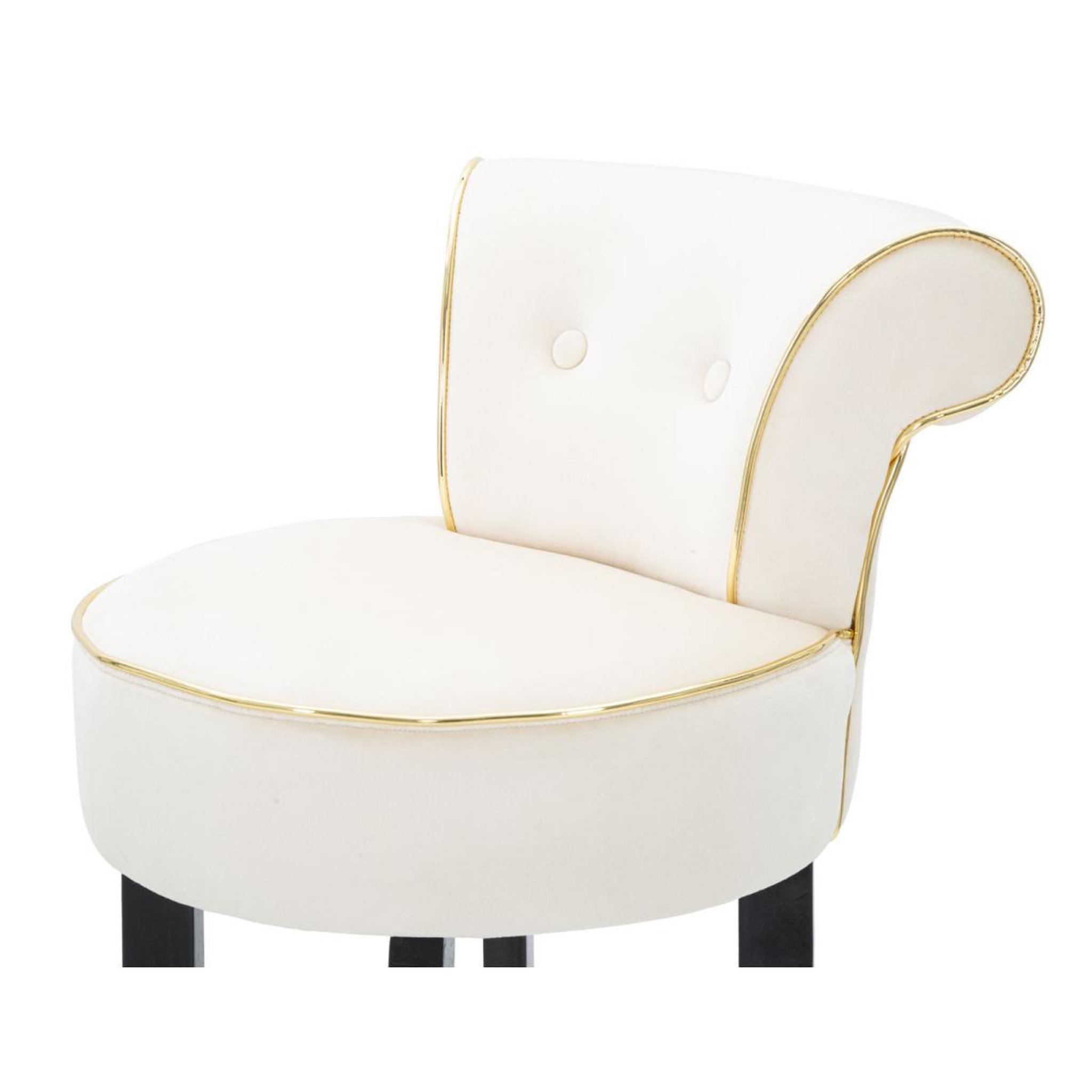 Voir la diapositive 5 : Paris Prix Tabouret de bar en velours  luxy  96cm crème