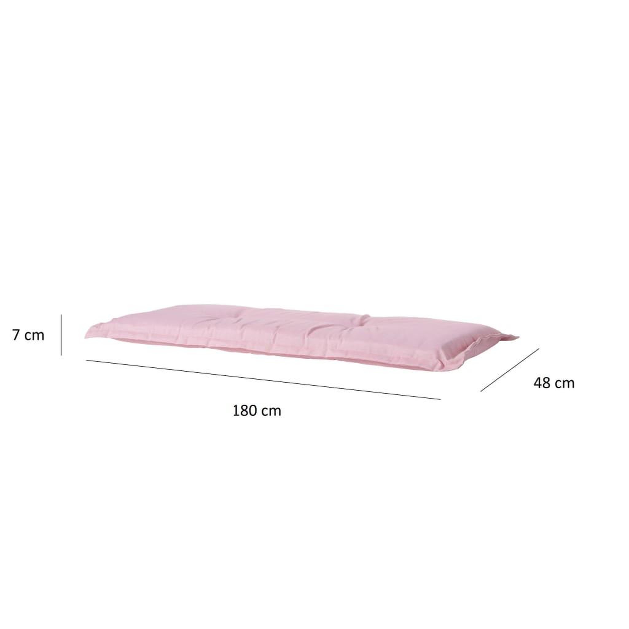 Voir la diapositive 5 : MADISON Madison Coussin de banc Panama 180x48 cm Rose pale