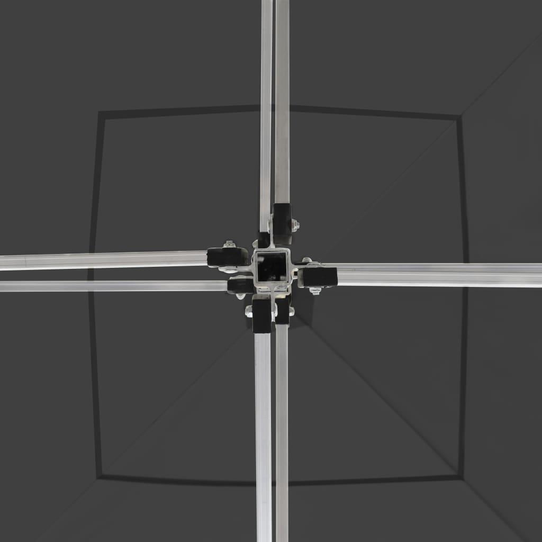 Voir la diapositive 4 : VIDAXL Tente de reception pliable Aluminium 3 x 3 m Anthracite