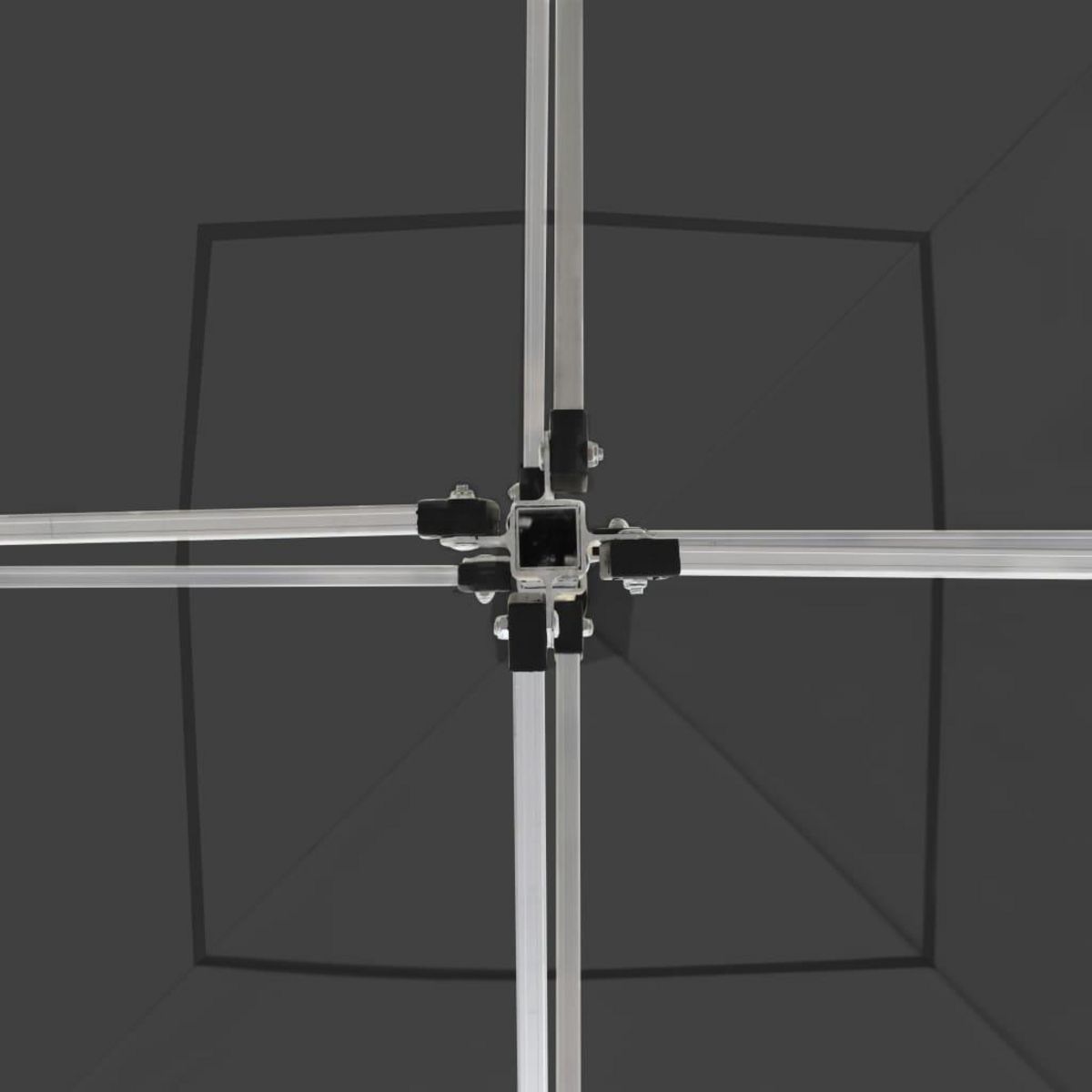 VIDAXL Tente de reception pliable Aluminium 3 x 3 m Anthracite