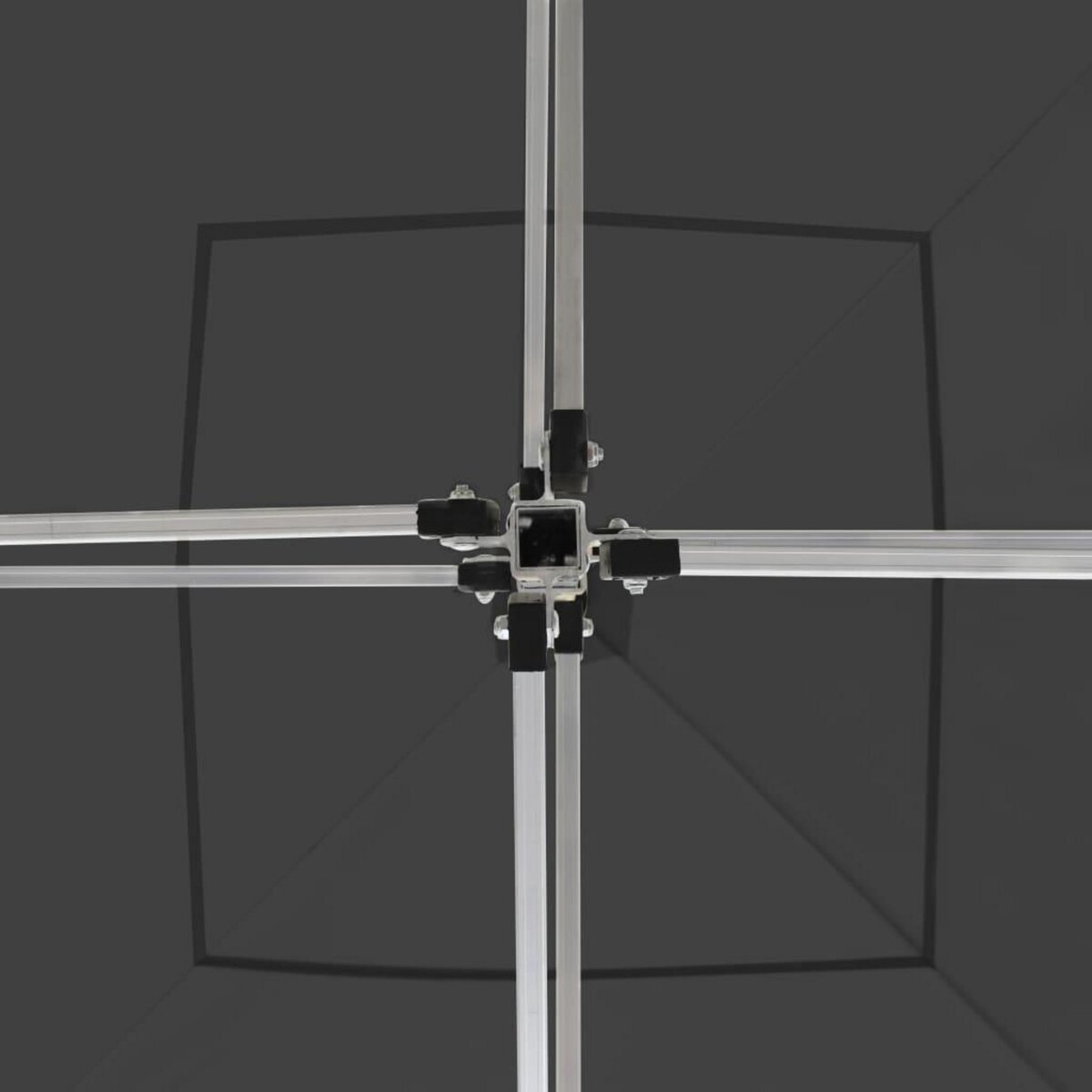 VIDAXL Tente de reception pliable Aluminium 3 x 3 m Anthracite