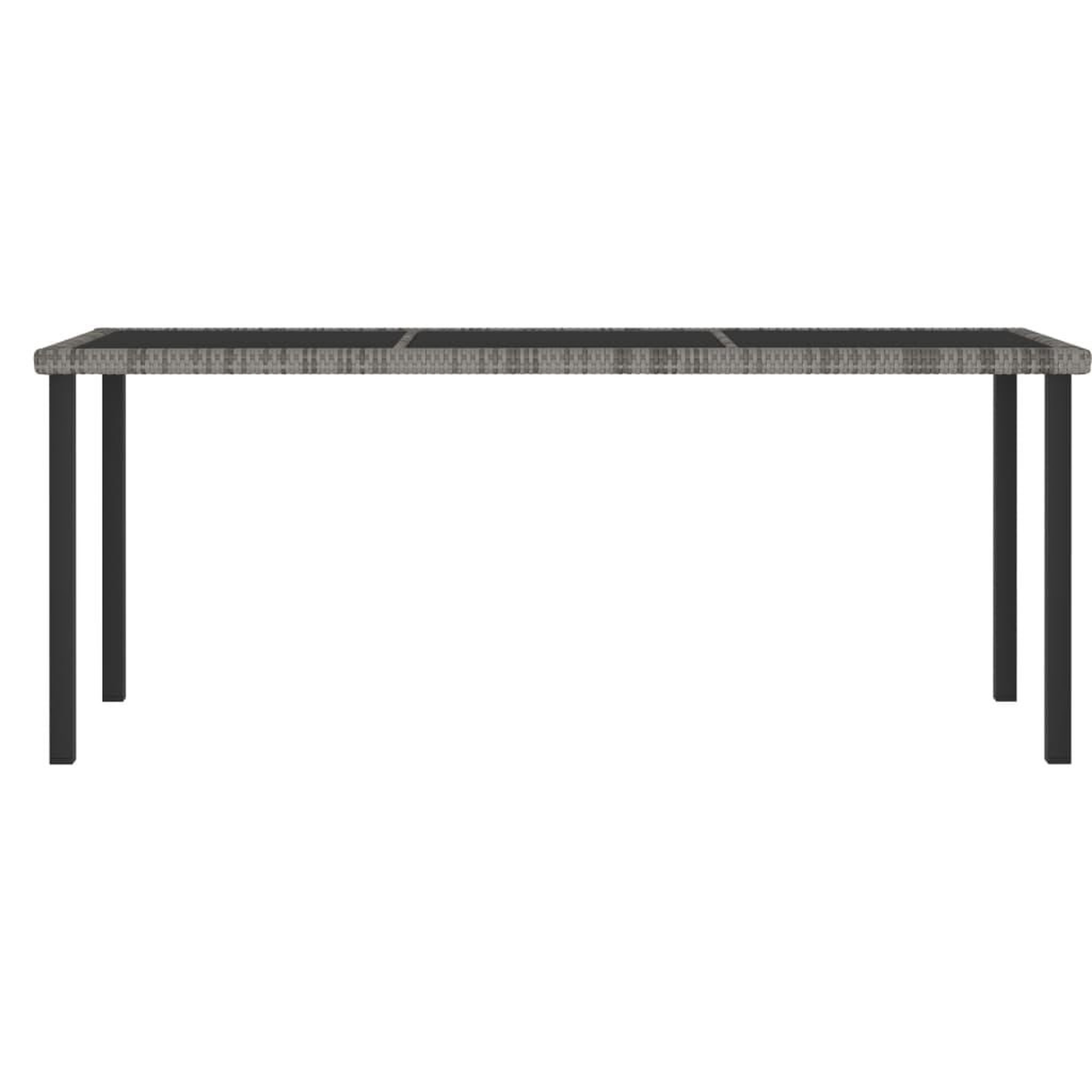 Voir la diapositive 4 : VIDAXL Ensemble a manger de jardin 7 pcs resine tressee gris