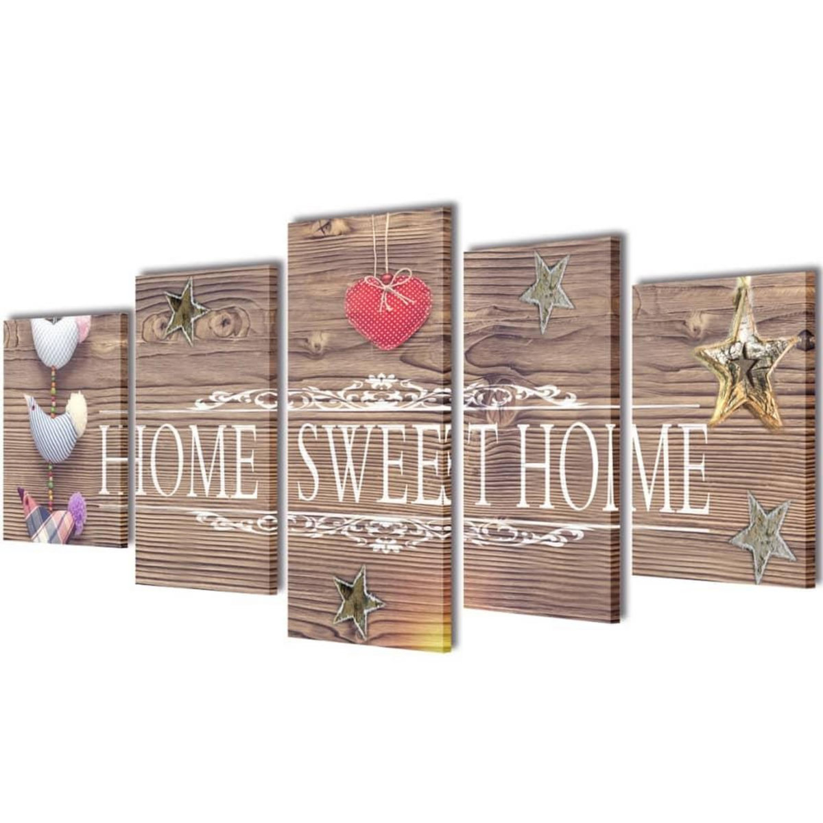 VIDAXL Set de toiles murales imprimees  Home Sweet Home  200 x 100 cm