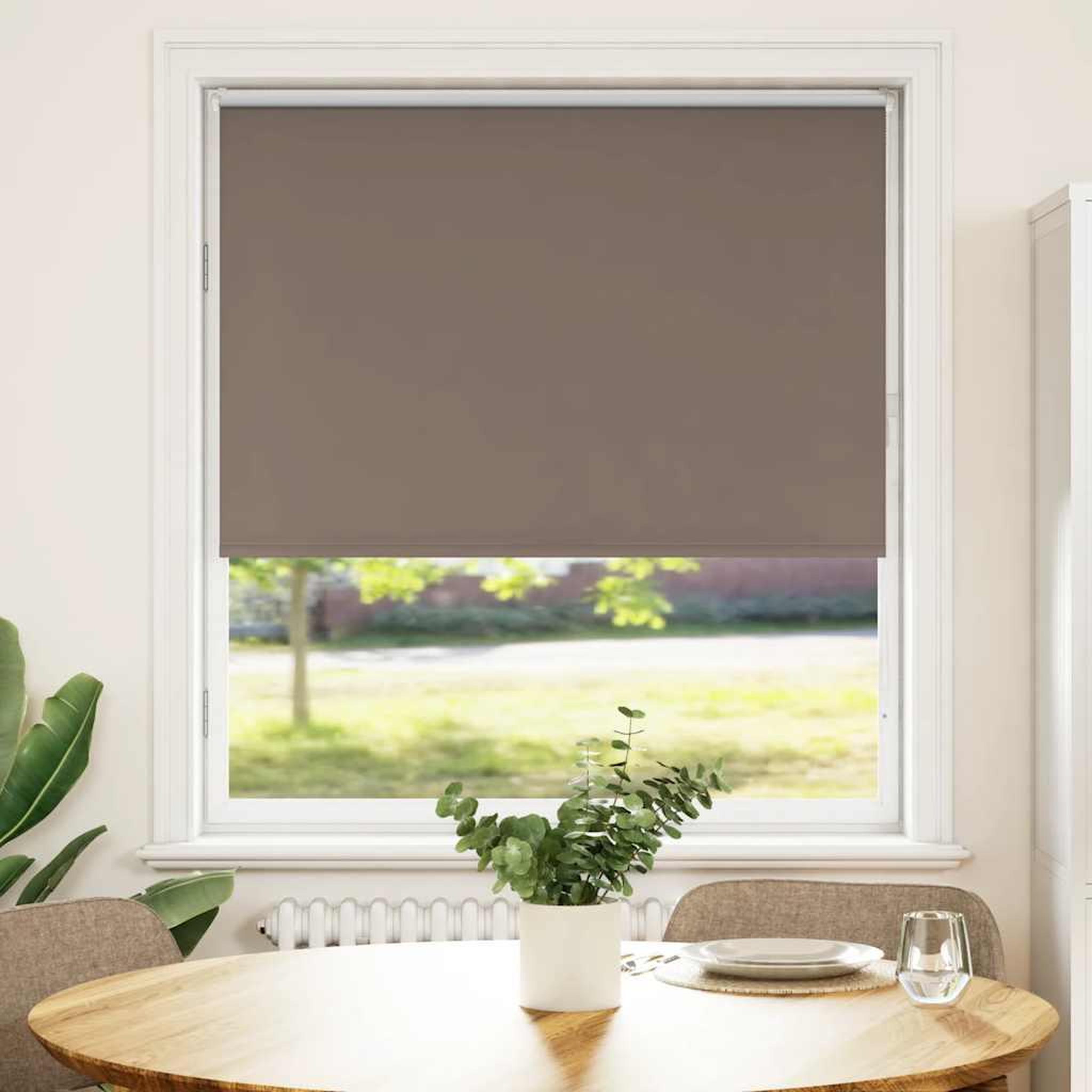 VIDAXL Store enrouleur occultant cafe 115x130cm largeur du tissu