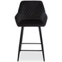Voir la diapositive 3 : Paris Prix Lot de 2 Chaises de Bar Velours  Onika  105cm Noir
