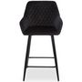 Voir la diapositive 3 : Paris Prix Lot de 2 Chaises de Bar Velours  Onika  105cm Noir