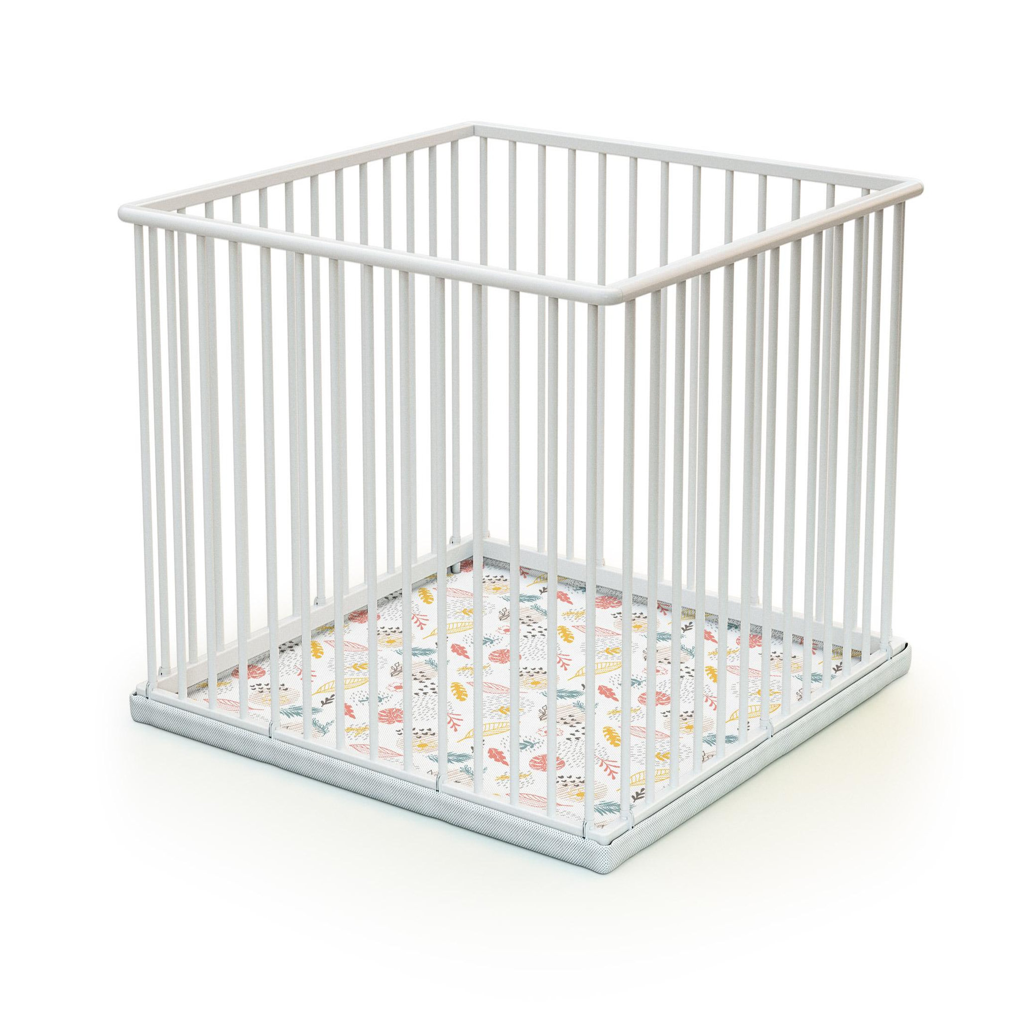 Voir la diapositive 1 : WEBABY Parc bébé en bois  100 x 100 cm cubo