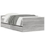 Voir la diapositive 2 : VIDAXL Cadre de lit avec tiroirs sans matelas sonoma gris 90x190 cm