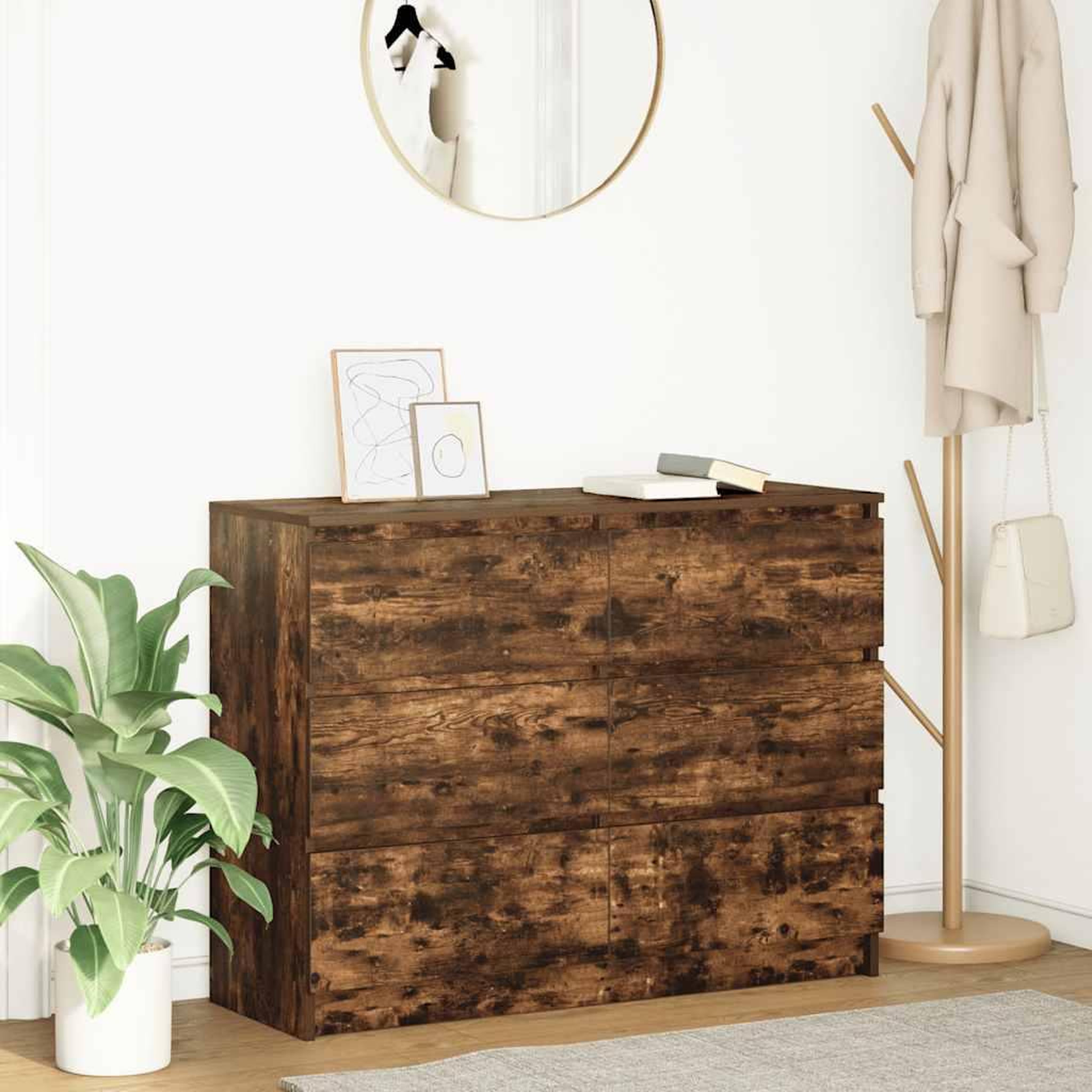 VIDAXL Buffet chene fume 100x35x76 cm bois d'ingenierie