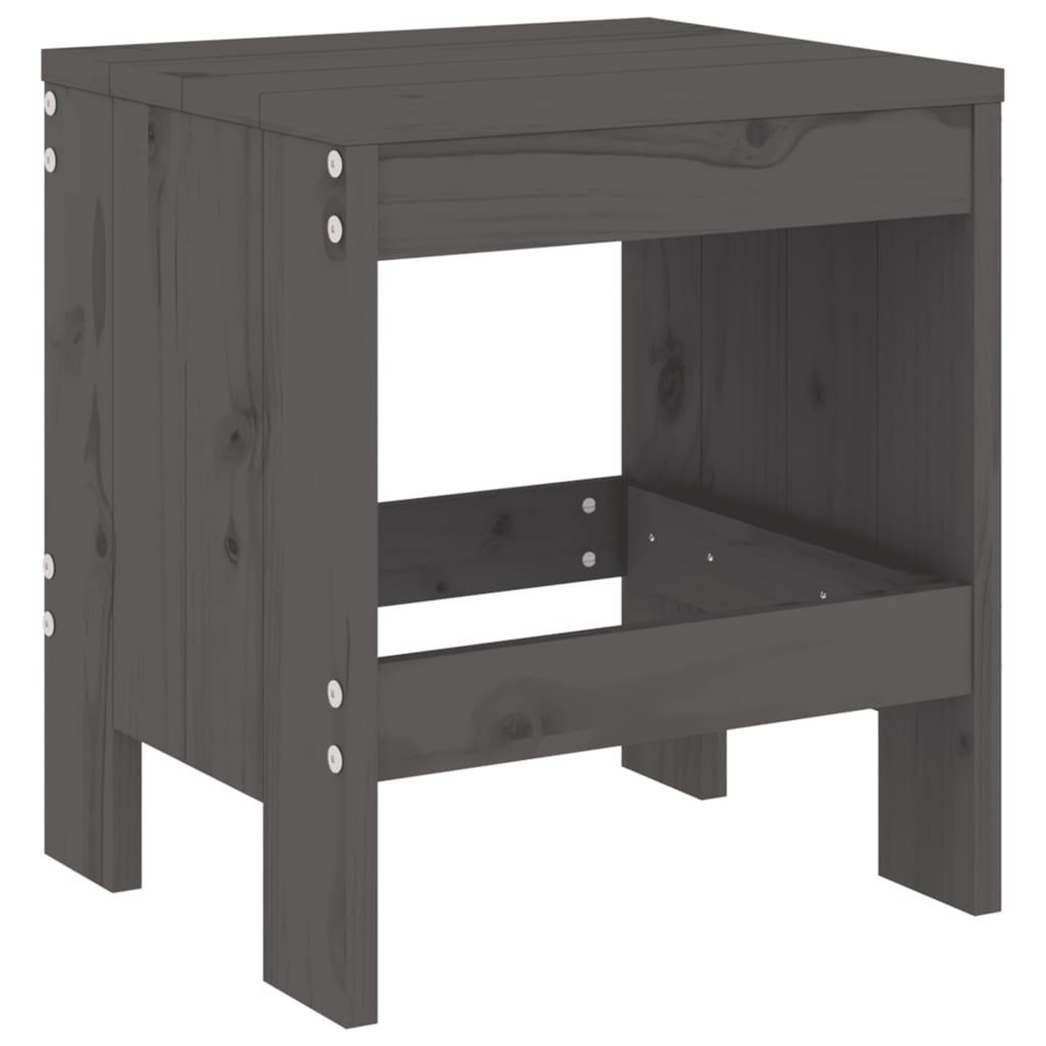 Voir la diapositive 4 : VIDAXL Ensemble de bistrot de jardin 3 pcs gris bois de pin massif
