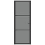 Voir la diapositive 3 : VIDAXL Porte interieure 76x201,5 cm Noir Verre ESG et aluminium