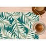 Voir la diapositive 2 : HABITABLE Lot de 2 sets de table motif feuillage avec encre métallique ARLO - 30 x 45 cm - Or et vert
