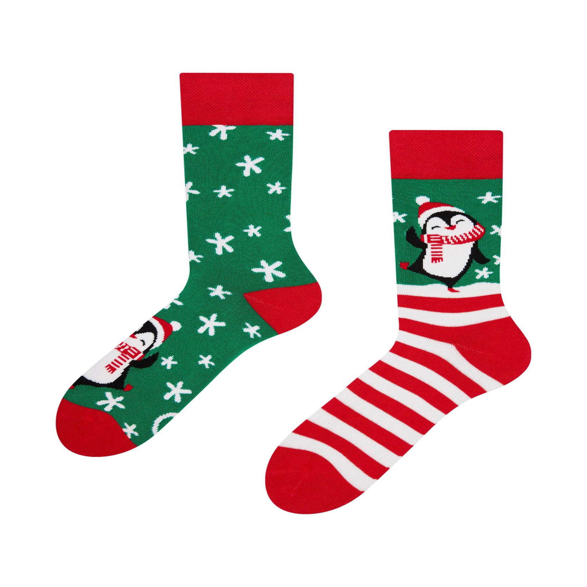 DEDOLES Chaussettes chaudes manchot aimable. Coloris disponibles : Multicolore