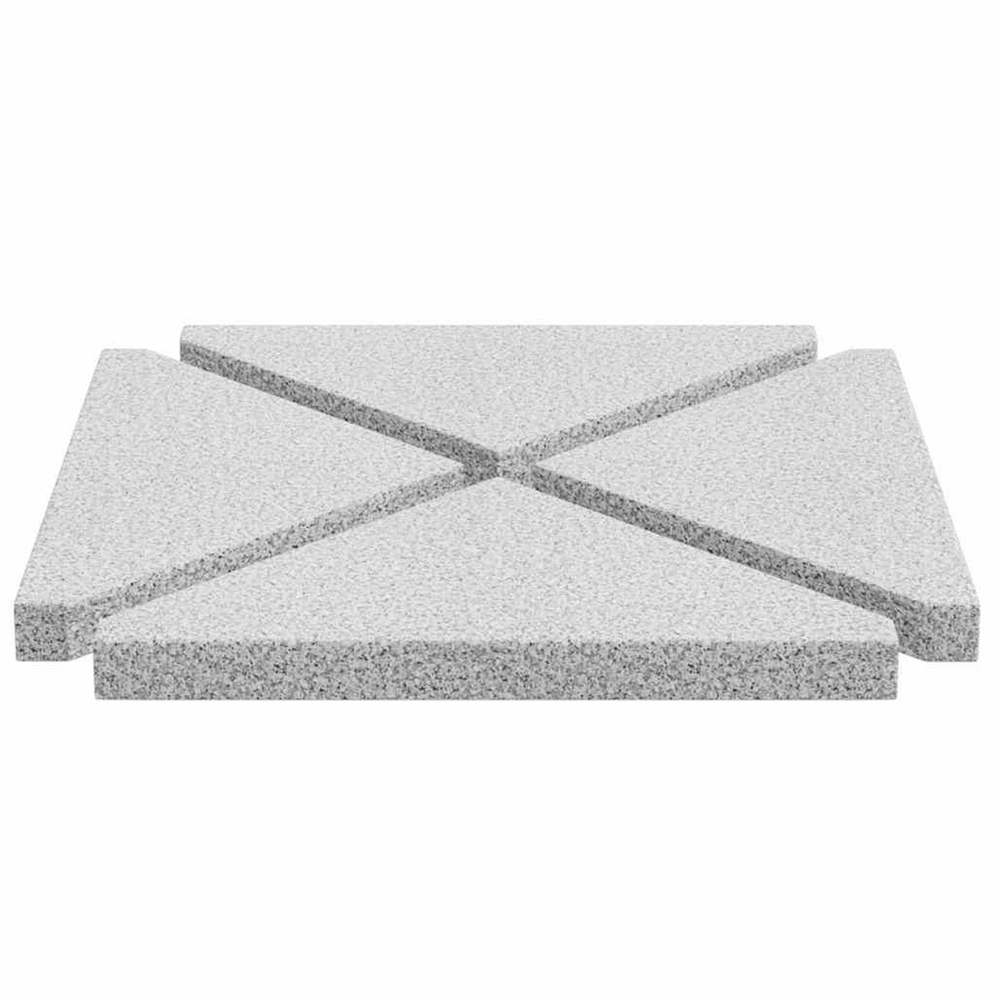 Voir la diapositive 5 : VIDAXL Plaques de poids de parasol 4 pcs triangulaire granit gris 14kg