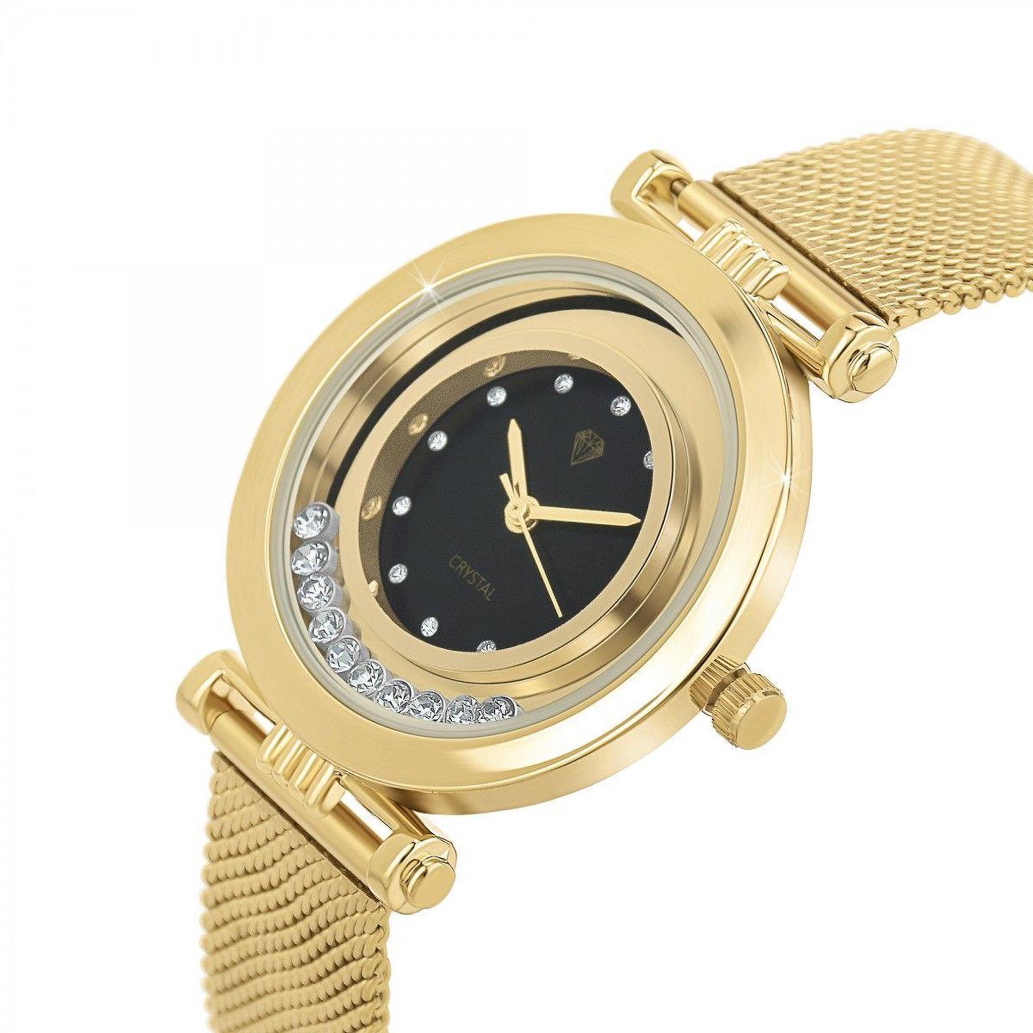 Voir la diapositive 3 : SC CRYSTAL Montre Ludivine élégante SC Crystal ornée de cristaux scintillants