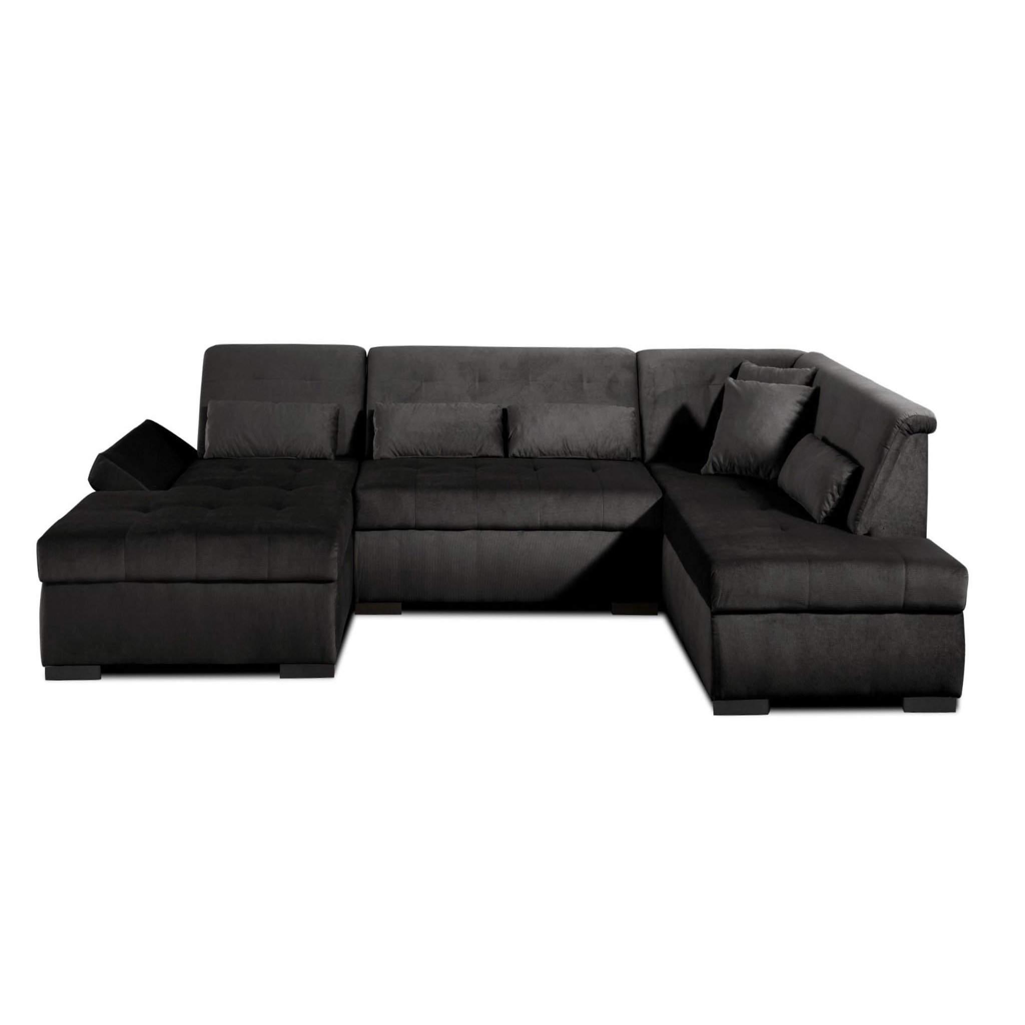 Voir la diapositive 1 : LISA DESIGN Vermont - canapé panoramique d'angle droit - 7 places - xxl - en velours