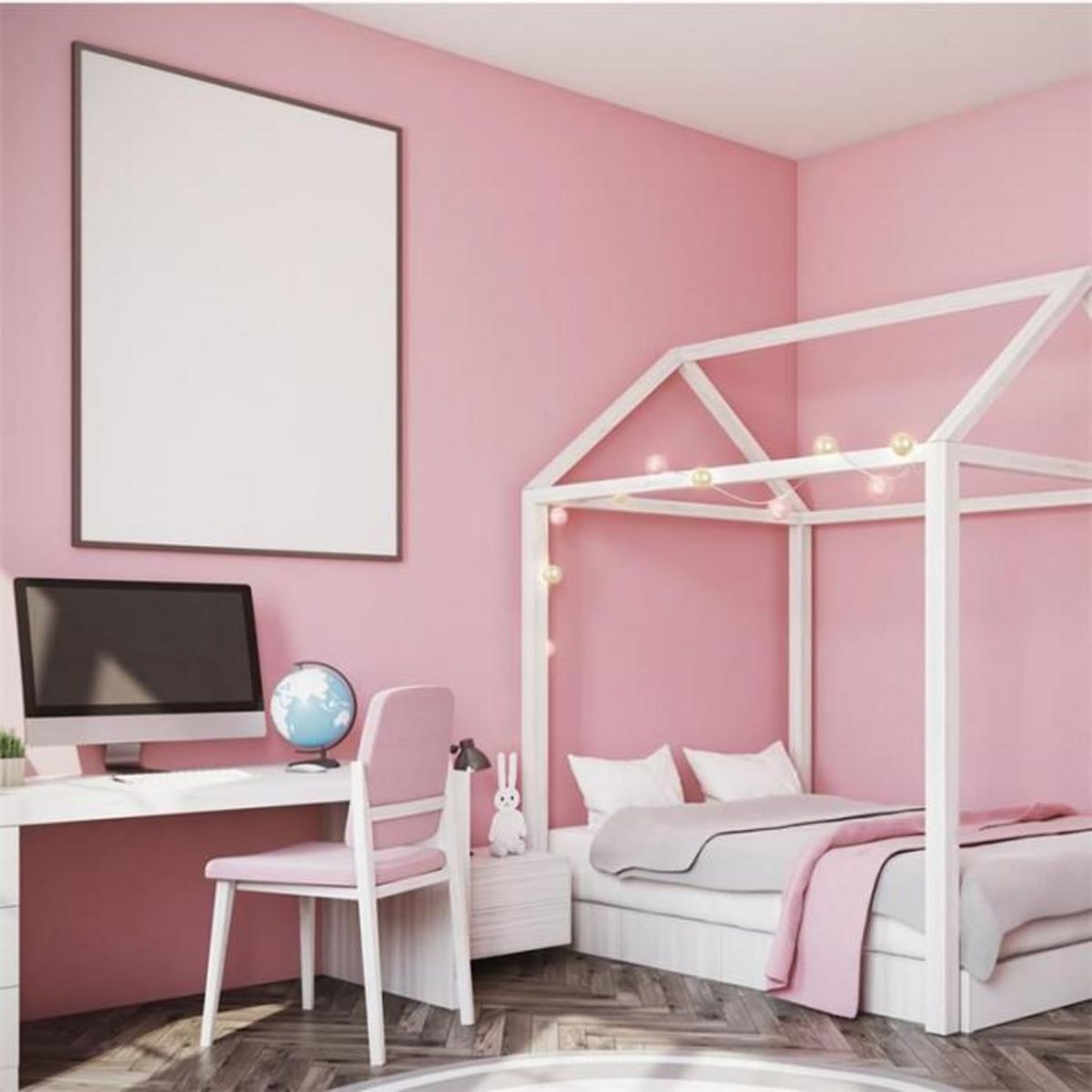 Paris Prix Guirlande Lumineuse à Led  10 Boules  192cm Rose