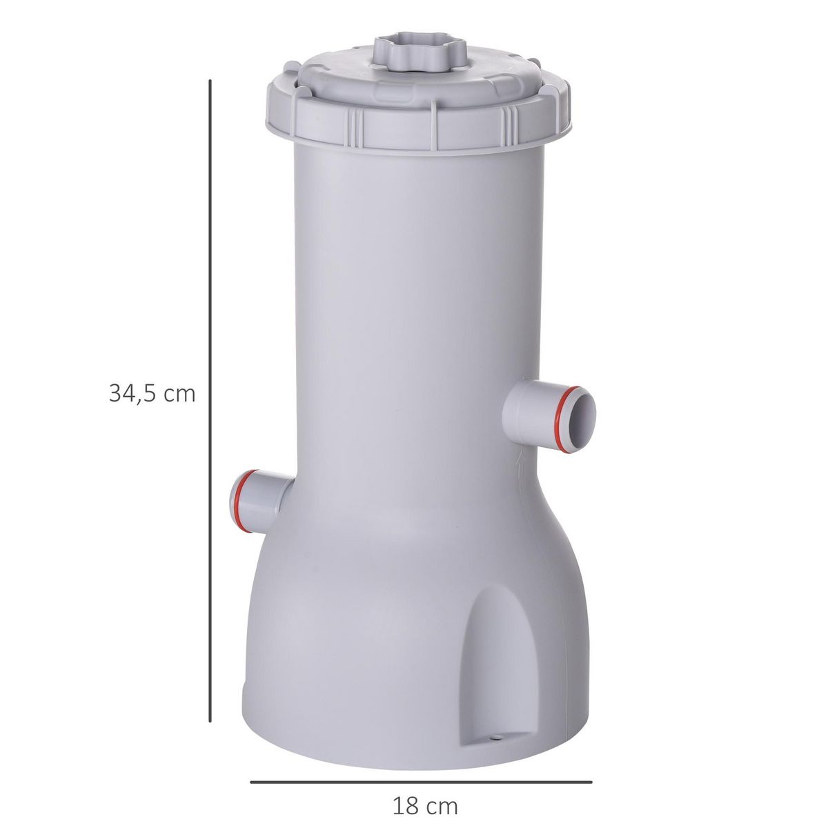 OUTSUNNY Pompe de filtration épurateur à cartouche pour piscine hors sol 3785 L/h 90 W blanc