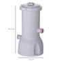 Voir la diapositive 3 : OUTSUNNY Pompe de filtration épurateur à cartouche pour piscine hors sol 3785 L/h 90 W blanc