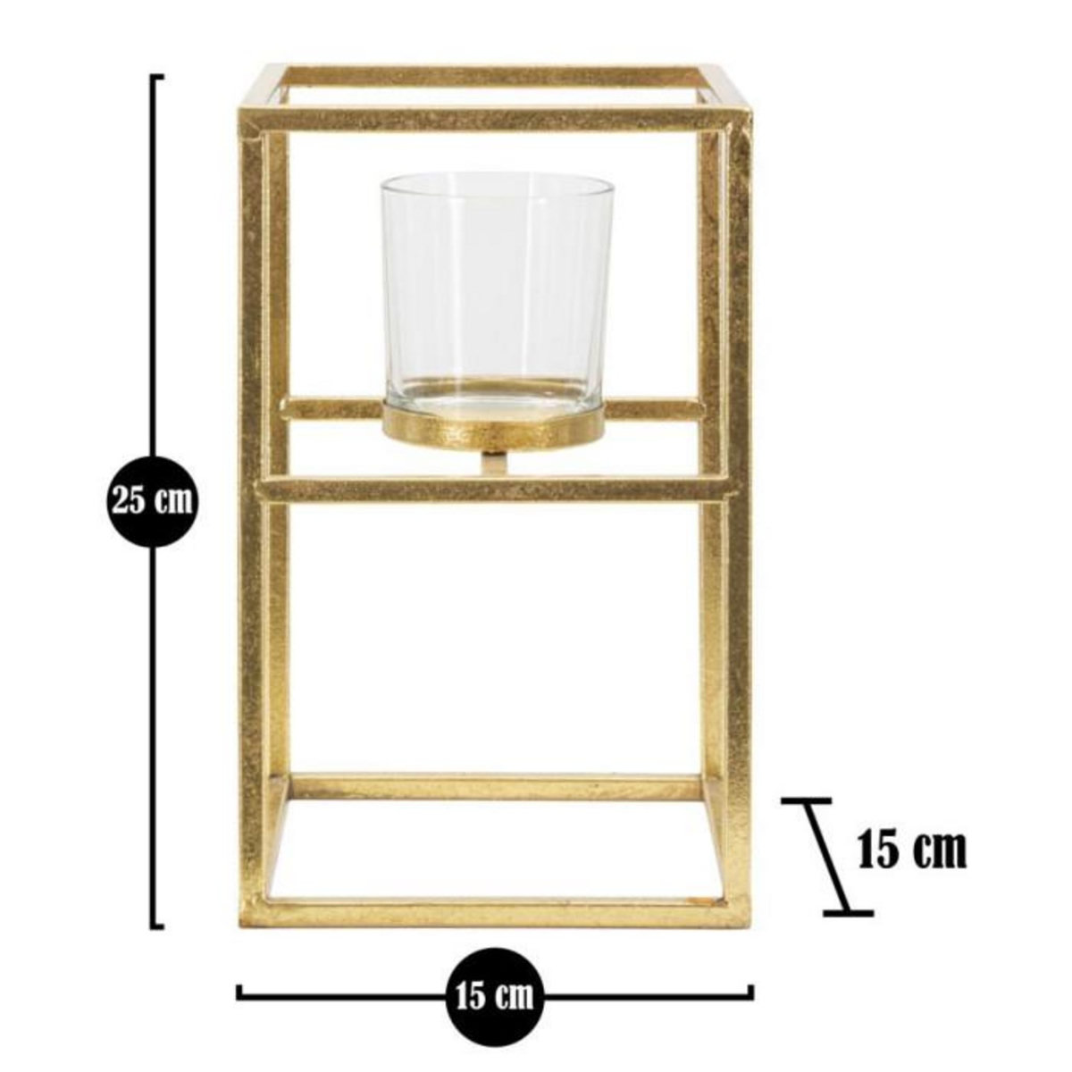 Paris Prix Bougeoir Design en Métal  Elegant  25cm Or