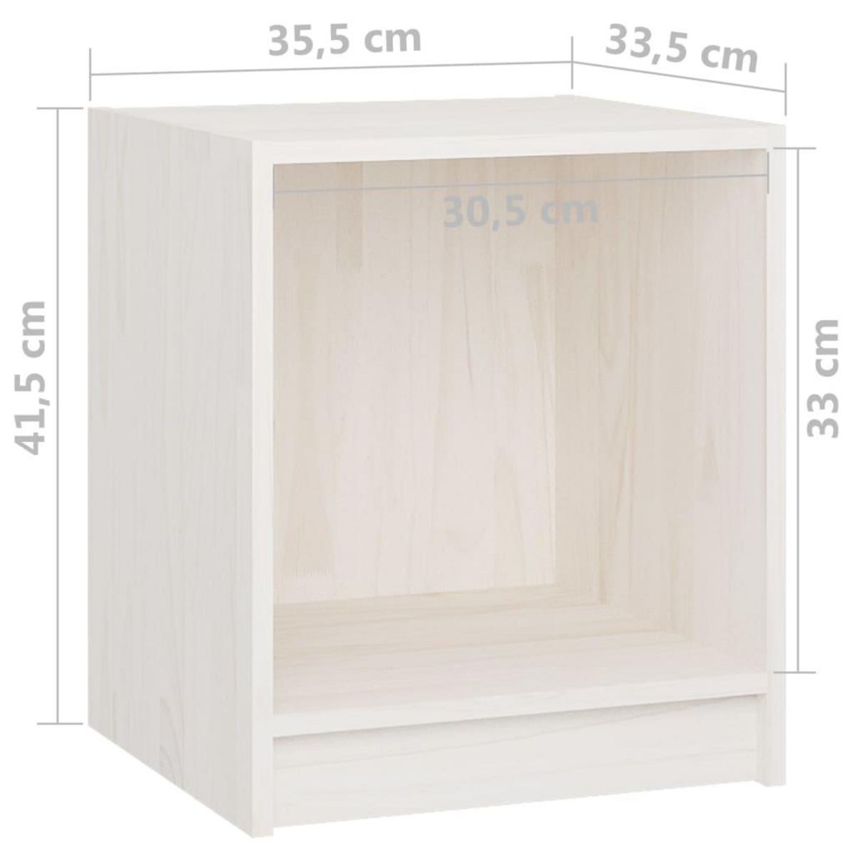 VIDAXL Tables de chevet 2 pcs Blanc 35,5x33,5x41,5 cm Pin massif