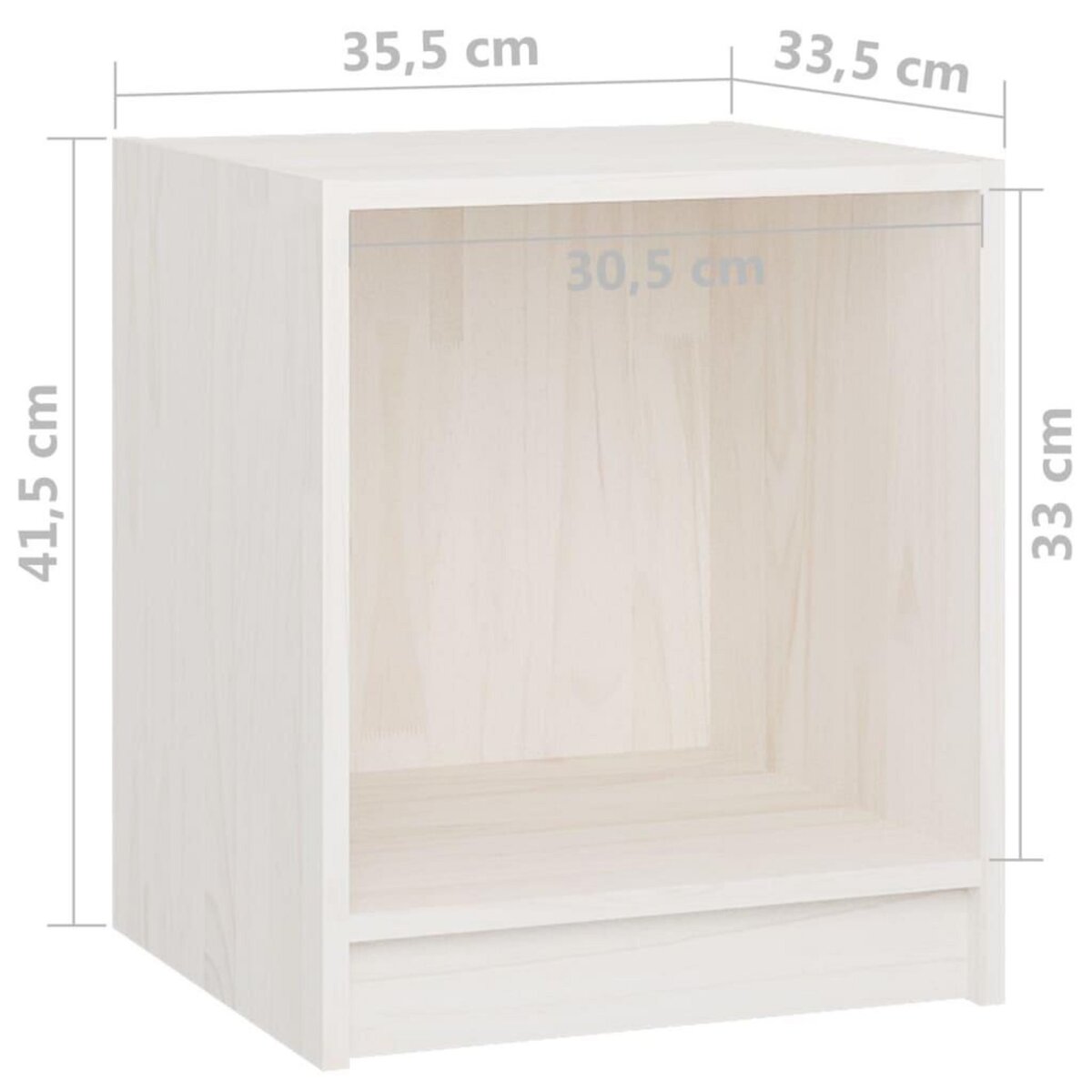 VIDAXL Tables de chevet 2 pcs Blanc 35,5x33,5x41,5 cm Pin massif