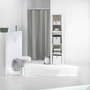 Voir la diapositive 2 : Paris Prix Rideau de Douche PEVA  Vitamine II  180x200cm Gris Clair