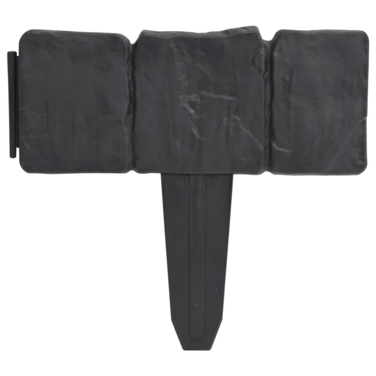 VIDAXL Cloture de jardin/pelouse plastique aspect de pierre 41 pcs 10m