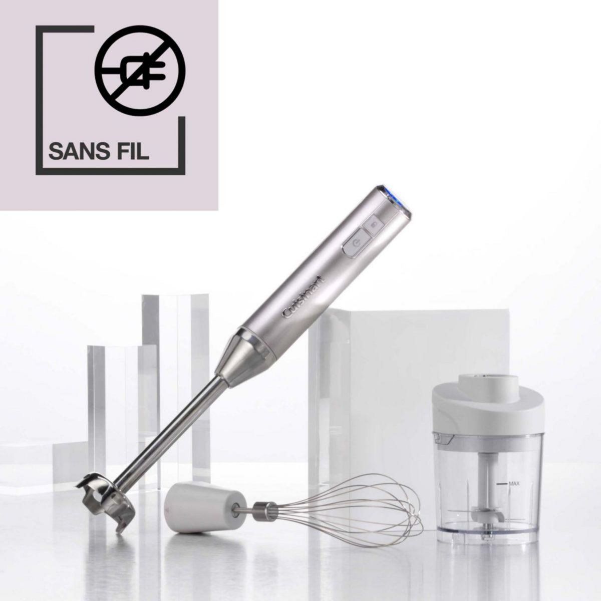 Cuisinart Mixeur RHB100E Sans Fil Argent