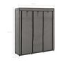 Voir la diapositive 6 : VIDAXL Armoire avec compartiments et barres Gris 150x45x175 cm Tissu