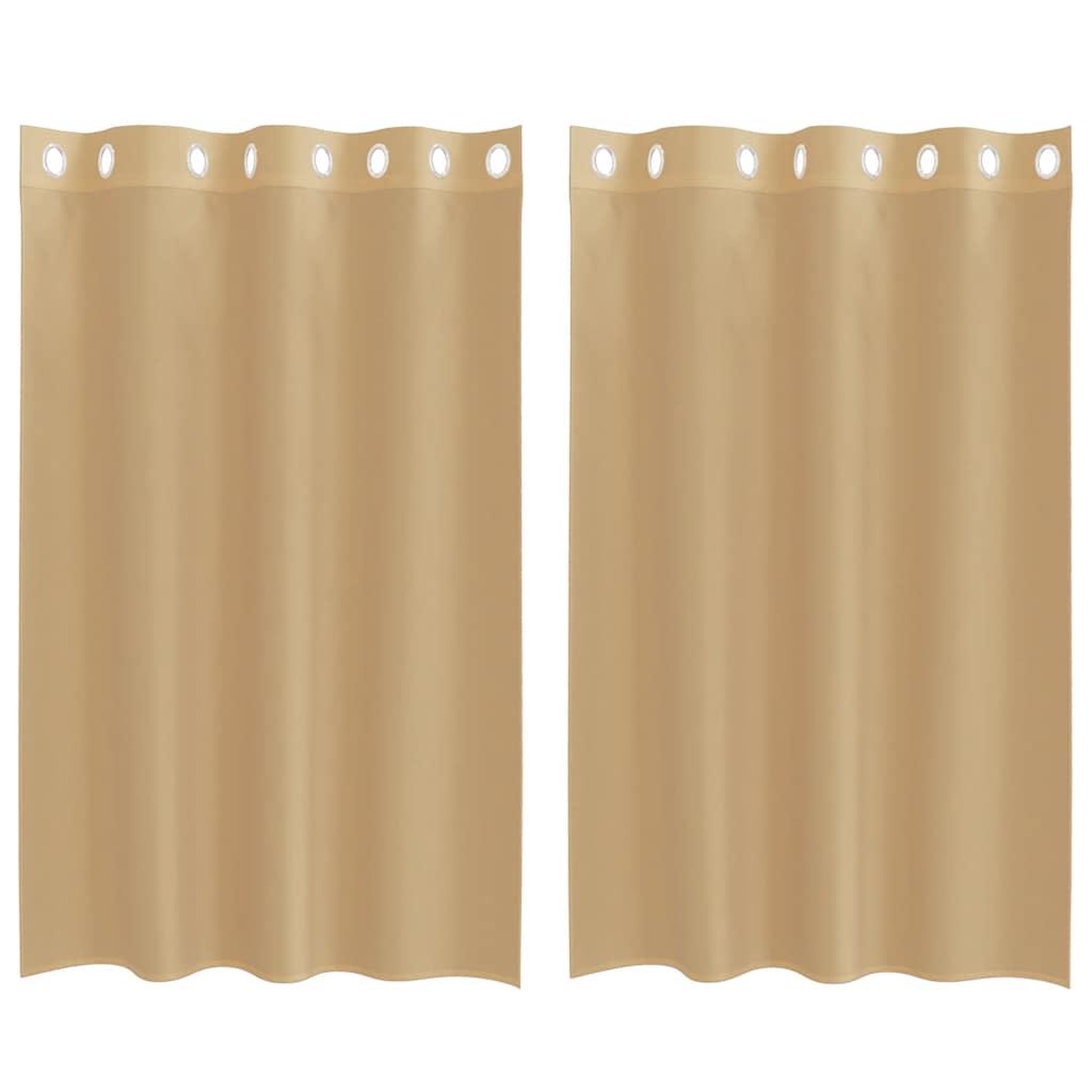 Voir la diapositive 2 : VIDAXL Rideaux en voile avec œillets 2 pcs sable