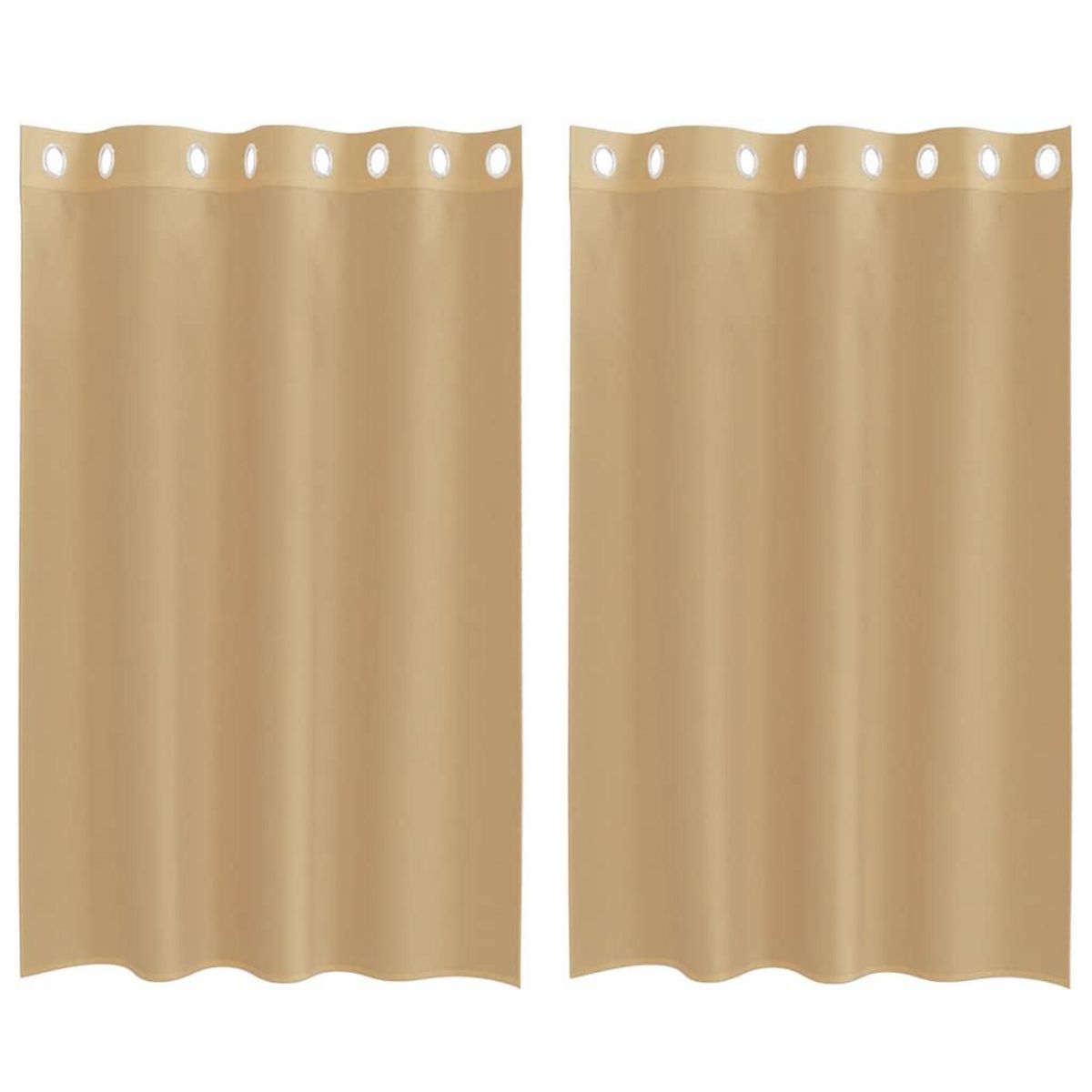 VIDAXL Rideaux en voile avec œillets 2 pcs sable