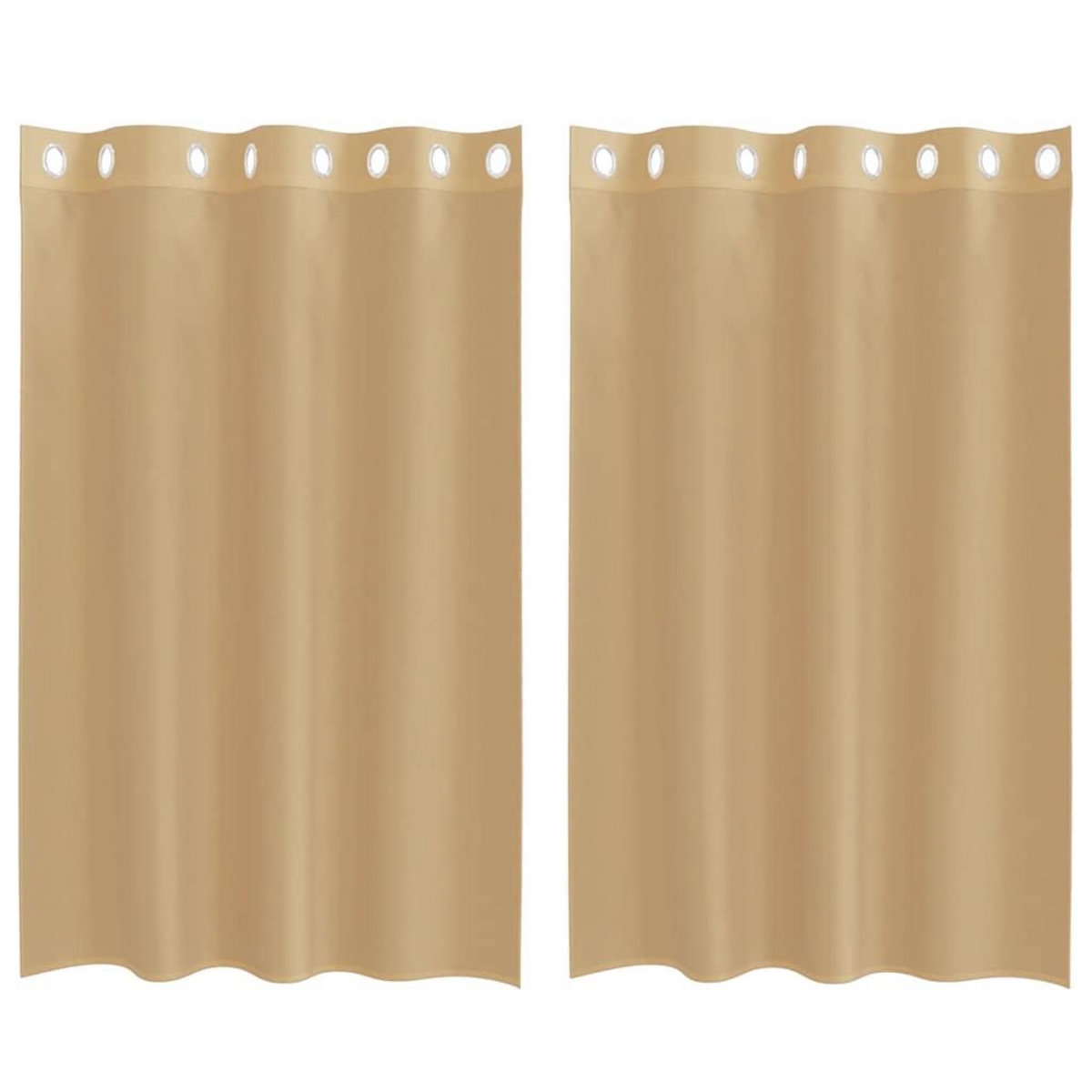 VIDAXL Rideaux en voile avec œillets 2 pcs sable