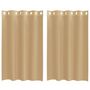 Voir la diapositive 2 : VIDAXL Rideaux en voile avec œillets 2 pcs sable