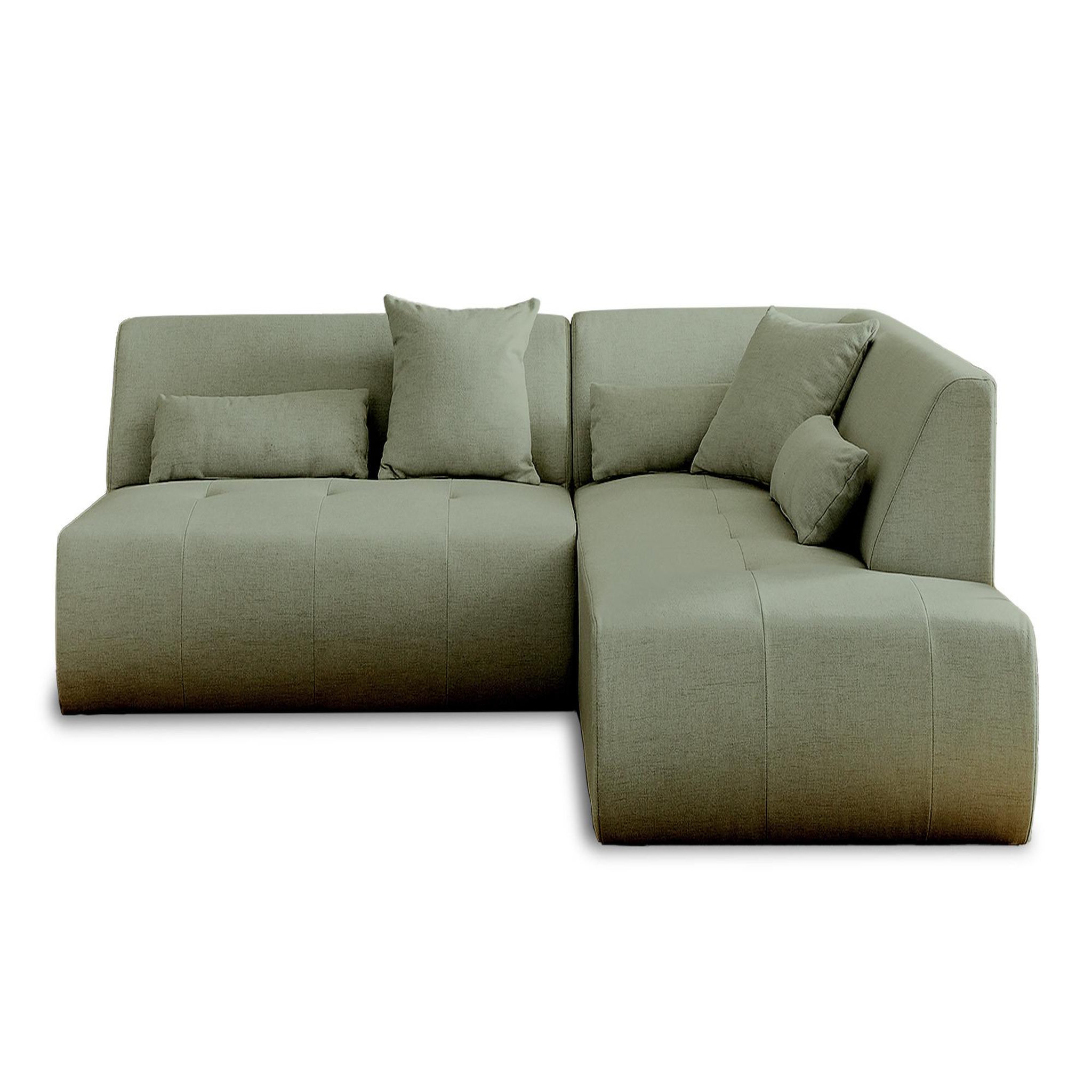 Voir la diapositive 1 : BEST MOBILIER Onyx - canapé modulable d'angle droit 5 places - en tissu