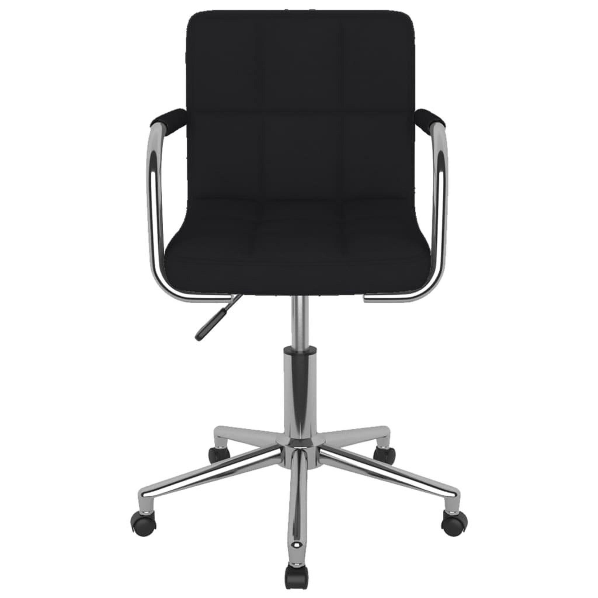 Voir la diapositive 3 : VIDAXL Chaise pivotante de bureau Noir Tissu