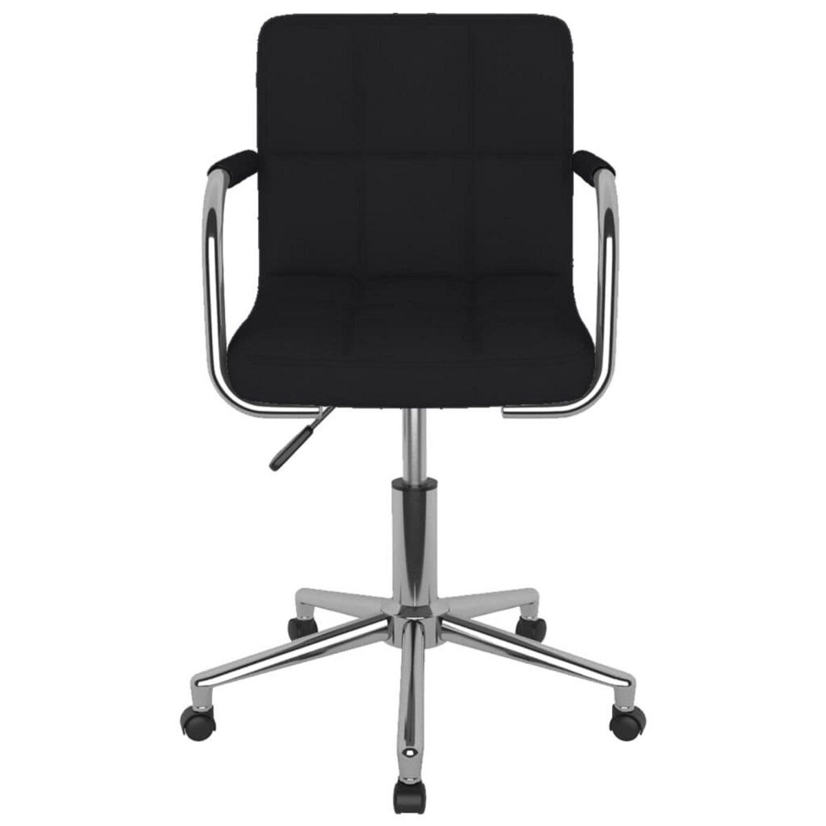 VIDAXL Chaise pivotante de bureau Noir Tissu