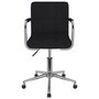 Voir la diapositive 3 : VIDAXL Chaise pivotante de bureau Noir Tissu