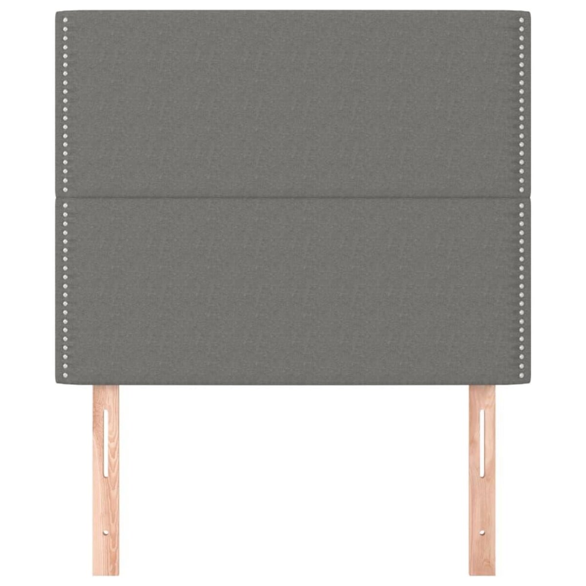 VIDAXL Tetes de lit 2 pcs Gris fonce 80x5x78/88 cm Tissu