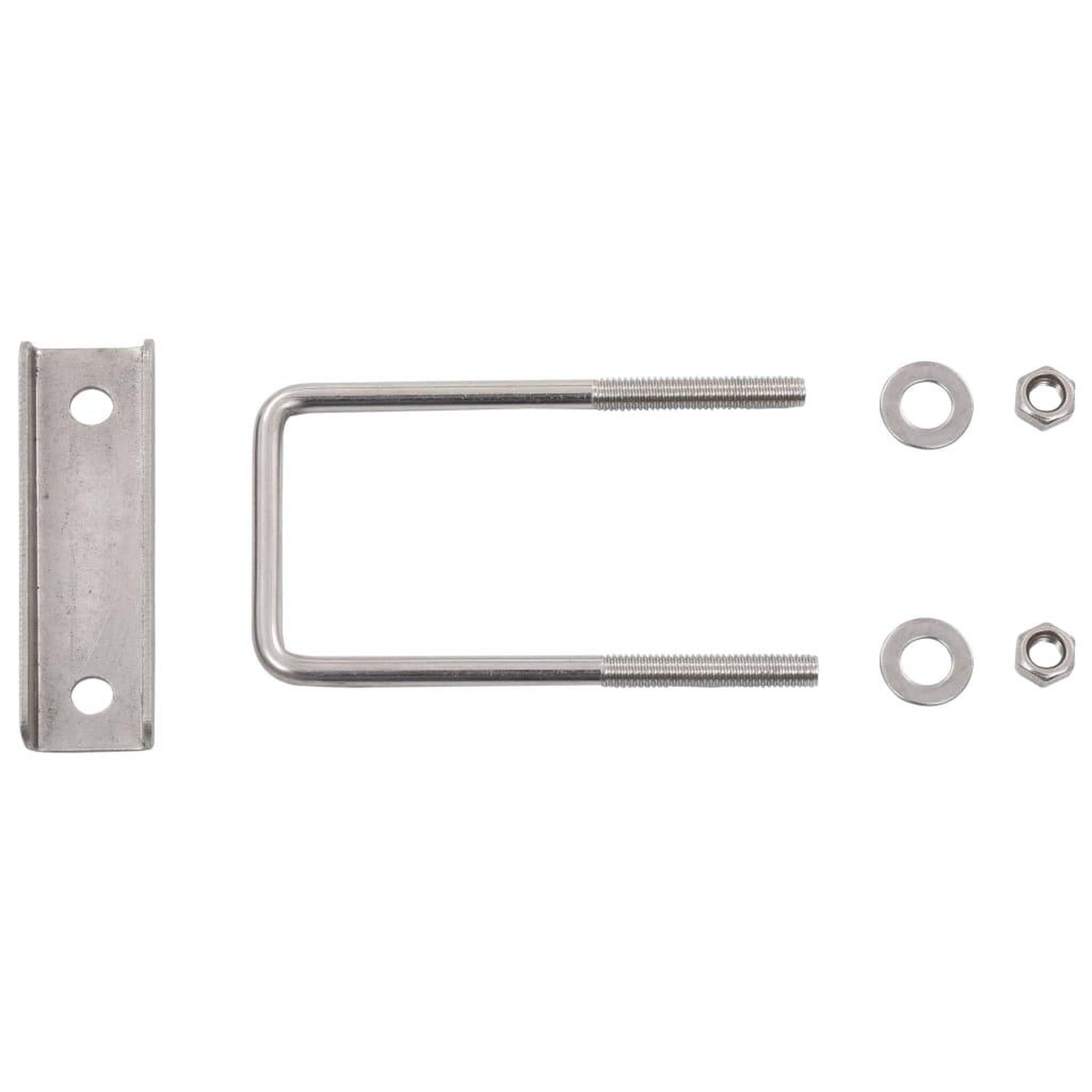 Voir la diapositive 4 : VIDAXL Ensemble de 25 connecteurs en U pour poteau de cloture 60x40 mm
