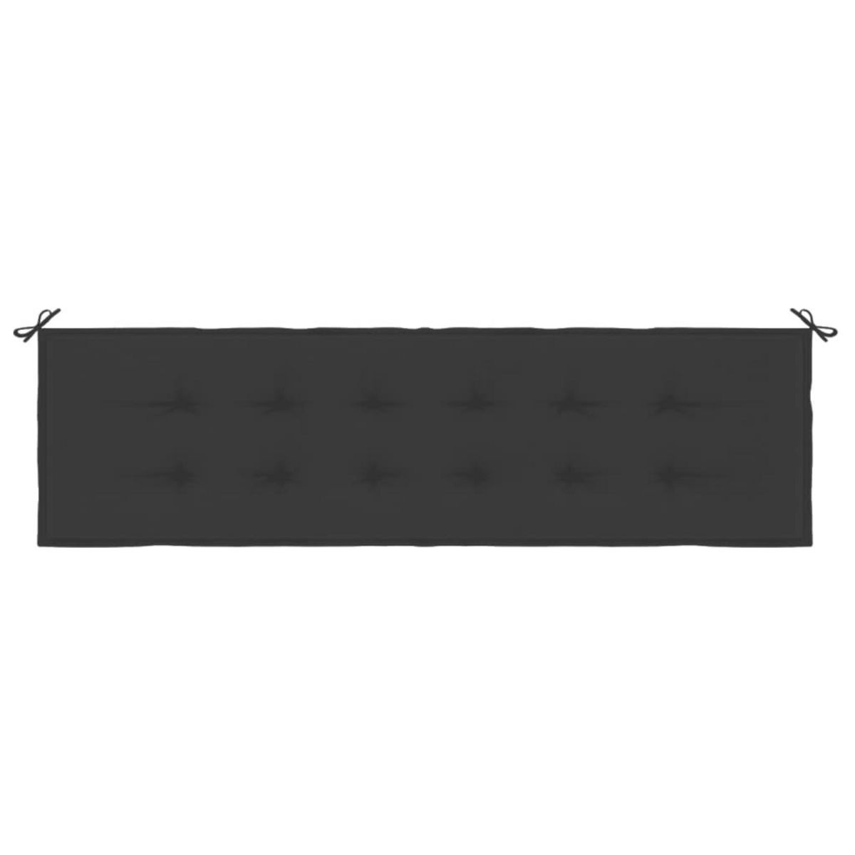 VIDAXL Coussin de banc de jardin noir 180x50x3 cm tissu oxford