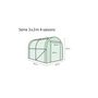 Voir la diapositive 3 : Jardikt Serre de jardin 3x2m - 4 saisons Zip 3 arceaux 130 gr
