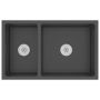 Voir la diapositive 3 : VIDAXL Evier de cuisine Noir Acier inoxydable