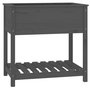 Voir la diapositive 2 : VIDAXL Jardiniere avec etagere Gris 82,5x54x81 cm Bois massif de pin