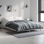 VIDAXL Cadre de lit sans matelas sonoma gris 135x190 cm