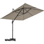 Voir la diapositive 1 : Habitat et Jardin Parasol jardin déporté en aluminium  Sky 4  - 3 x 4 m - Taupe