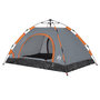 Voir la diapositive 4 : VIDAXL Tente de camping 2 personnes gris et orange liberation rapide