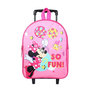 Voir la diapositive 1 : Bagtrotter BAGTROTTER Sac à dos à roulettes 31 cm maternelle Disney Minnie Rose Fun